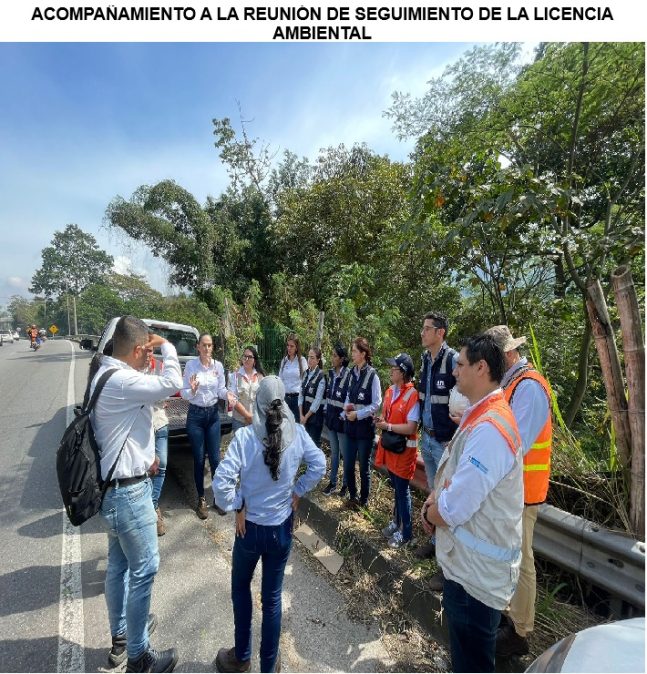 ACOMPAÑAMIENTO A LA REUNIÓN DE SEGUIMIENTO DE LA LICENCIA AMBIENTAL